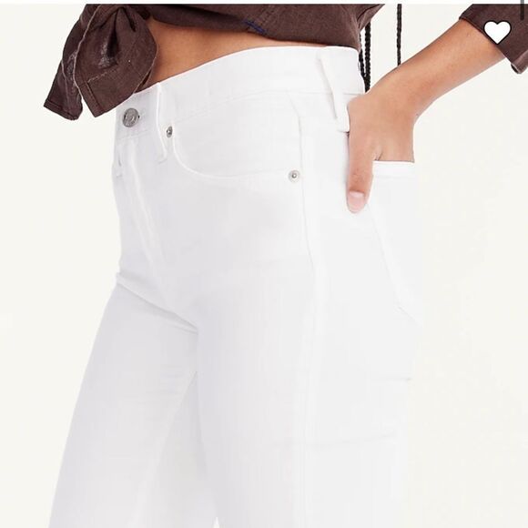 J. Crew 9" mid-rise toothpick jean in white* - Picture 3 of 6